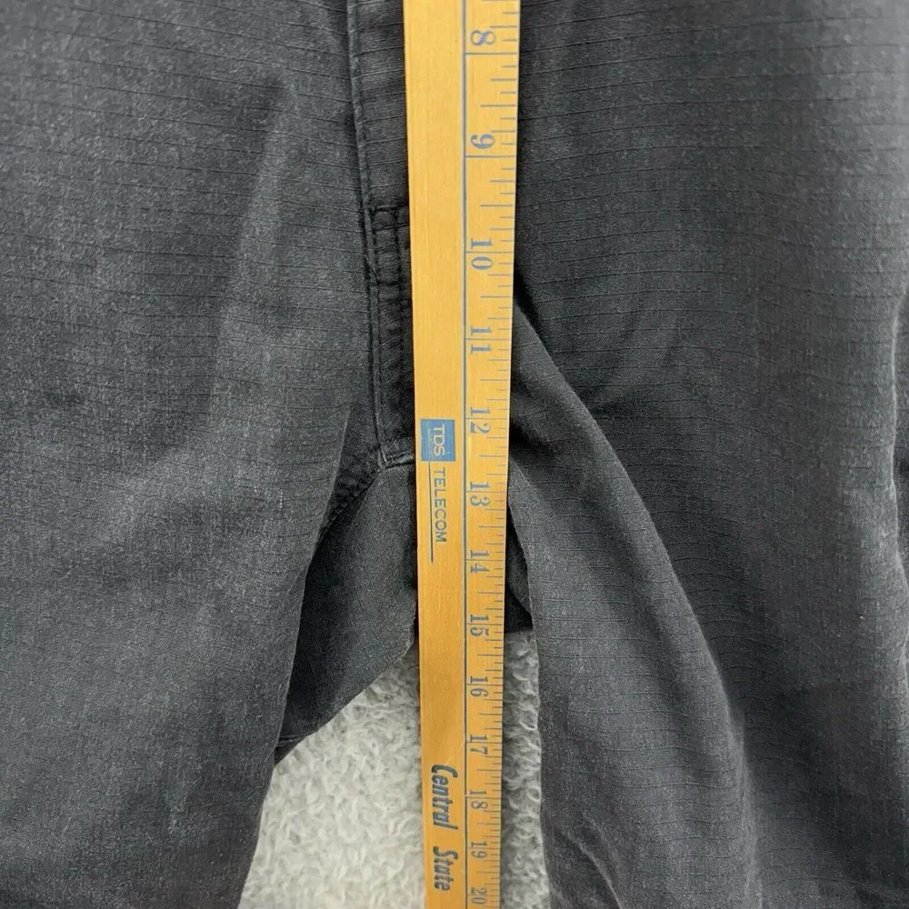 LAPG Tactical Pants Mens Size 42x30 Black Ripstop Elastic‎ Waistband Cargo